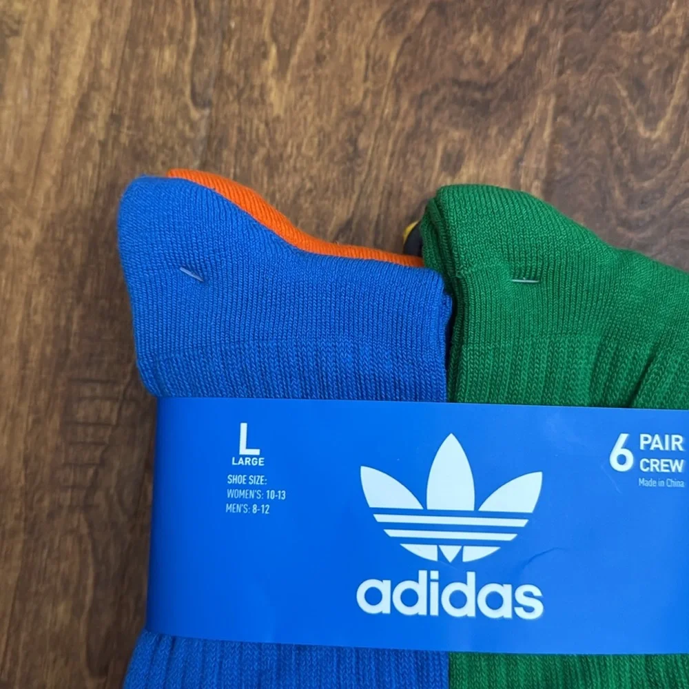 Adidas Originals Crew Multi Sport Socks 6 Pack Size L